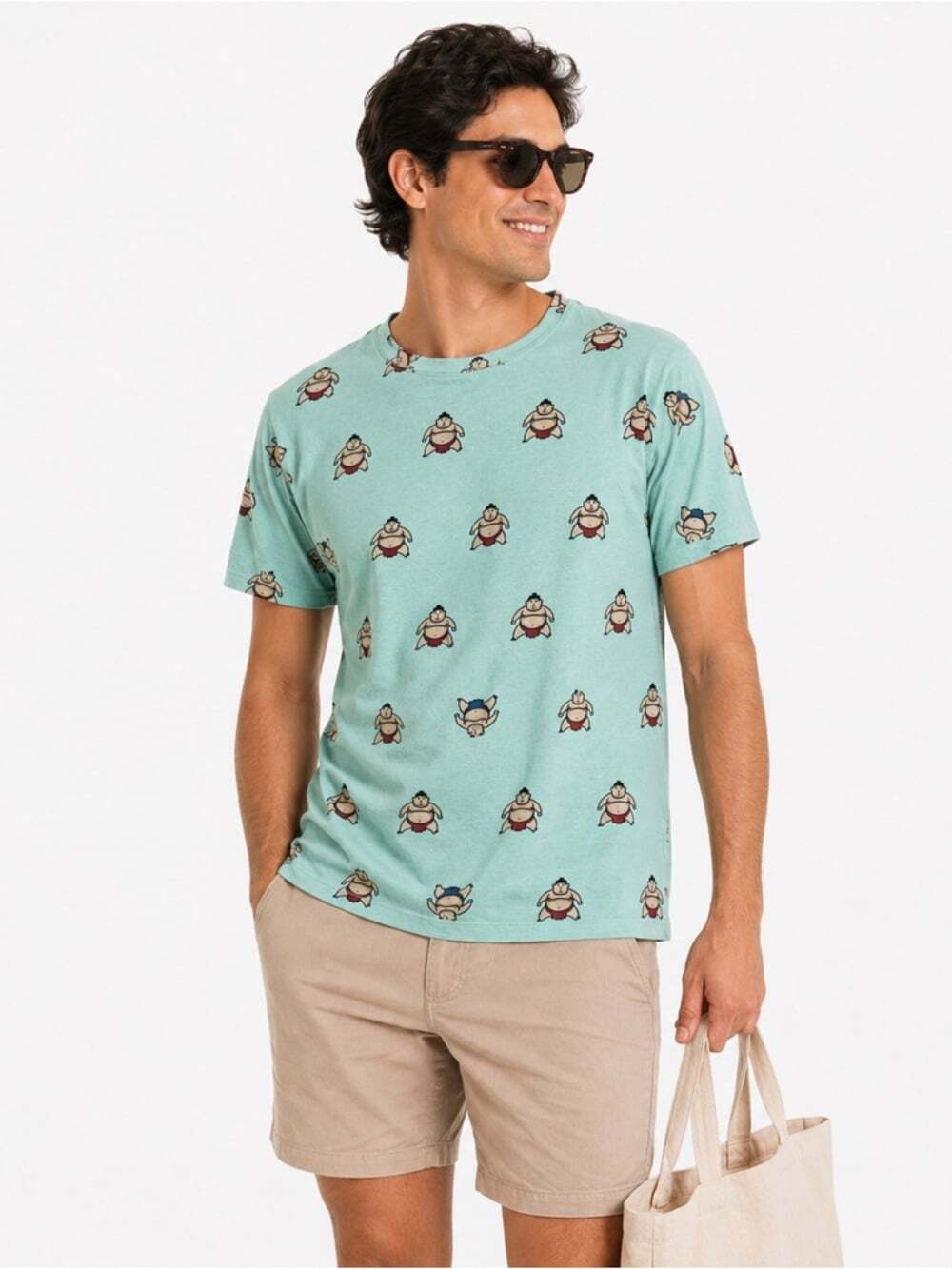 Knicker Bocker Sumo Wrestler Green Short Sleeve T